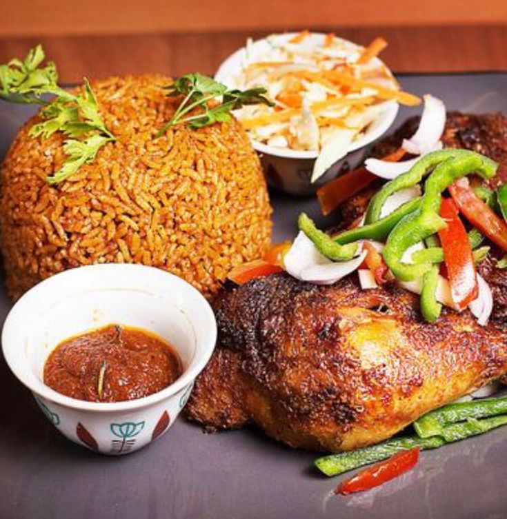 Jollof rice with chicken